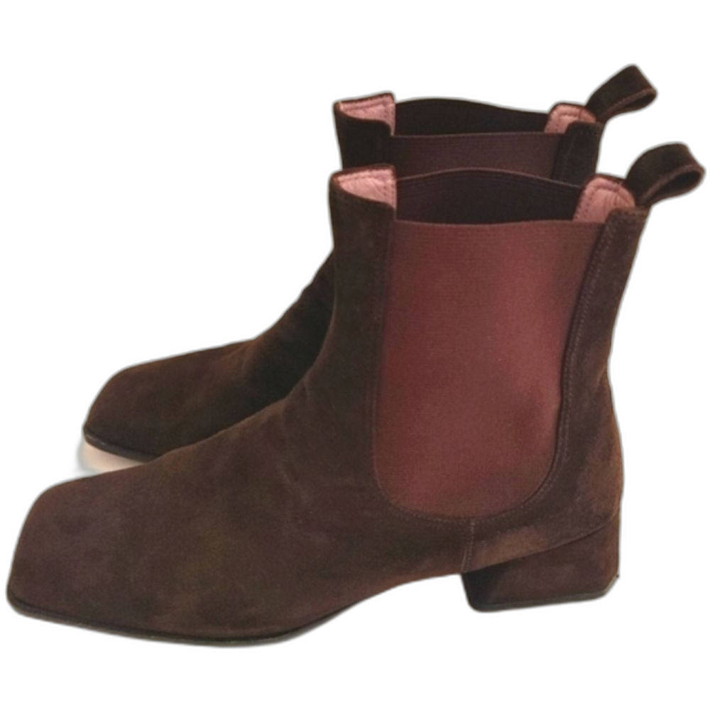 Taryn Rose Brown Suede Booties 39.5
